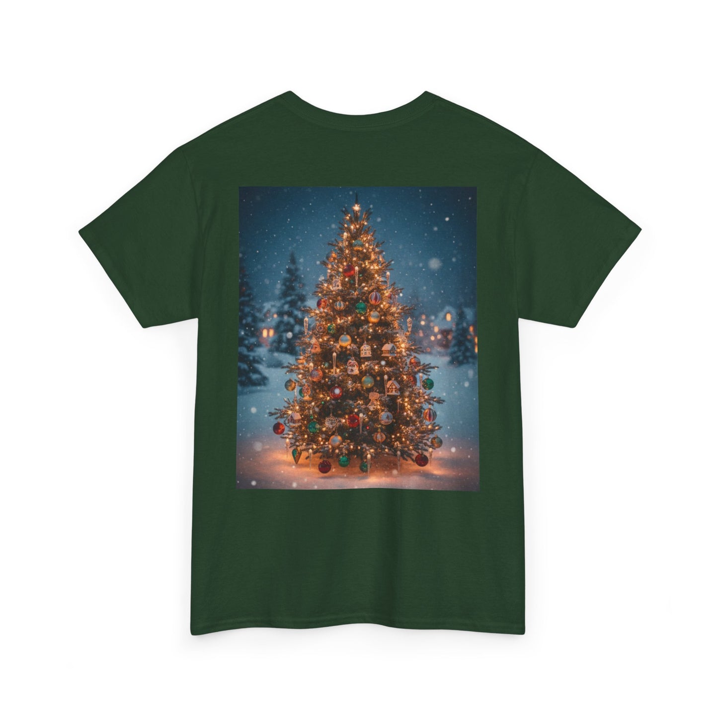 Faith Over Fear Christmas T‑Shirt — Holiday Tree Graphic Tee