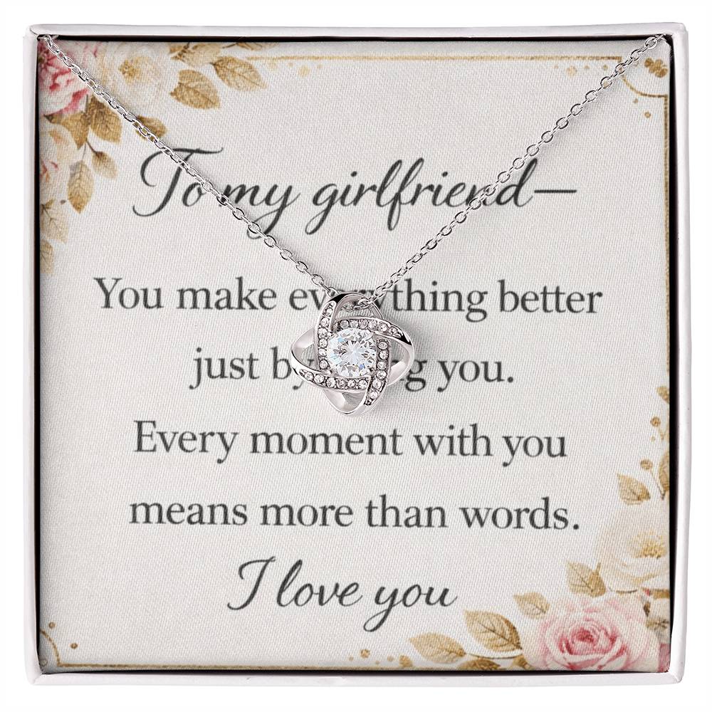 To my Girlfriend love necklace